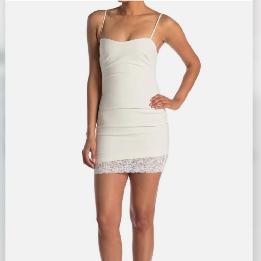 Likely Dress Ivory Mezza Lace Trim Hem Mini Size 6